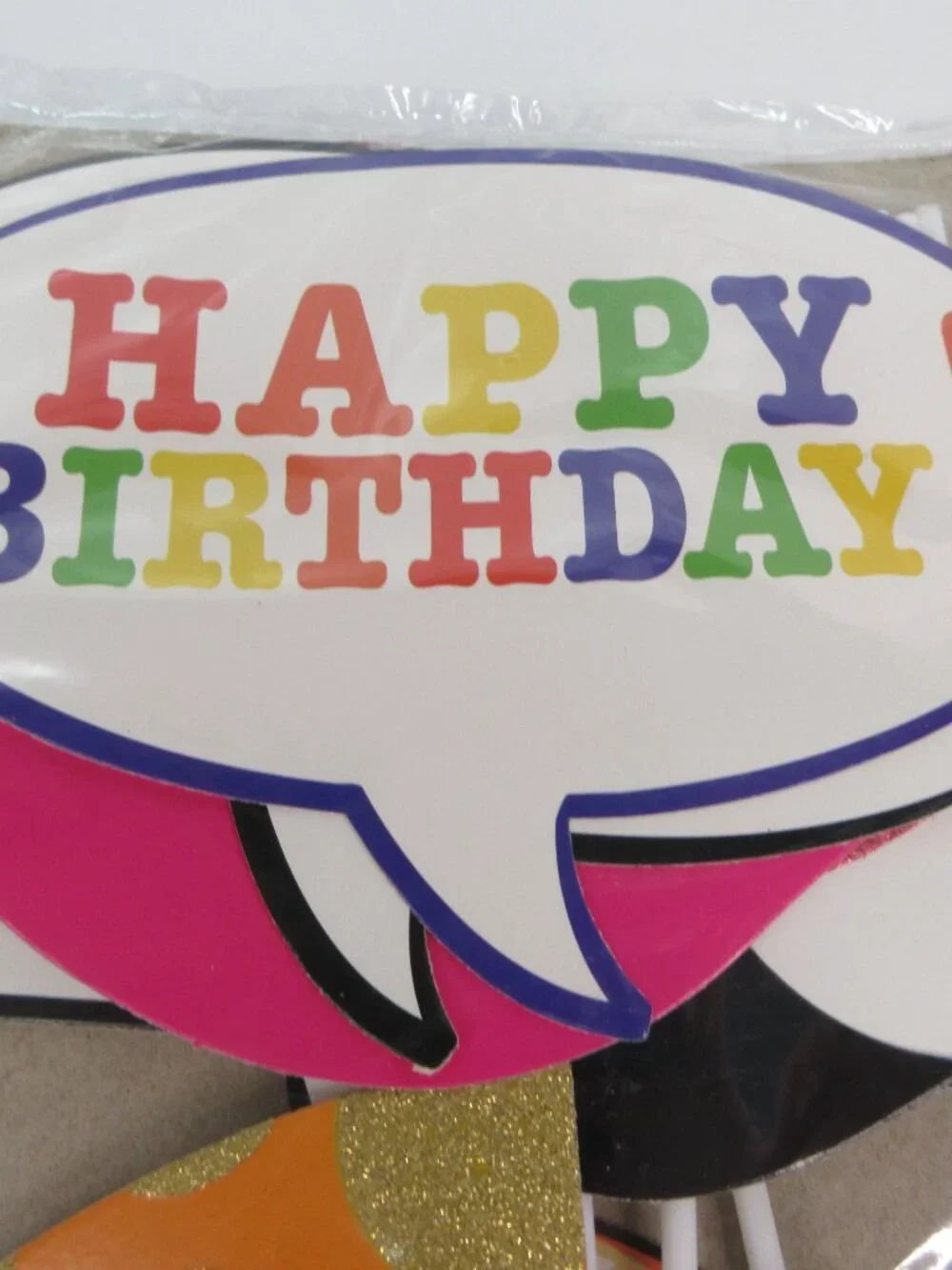 Celebrate Happy Birthday Photo Booth Props 12 Assorted Props Age 3+